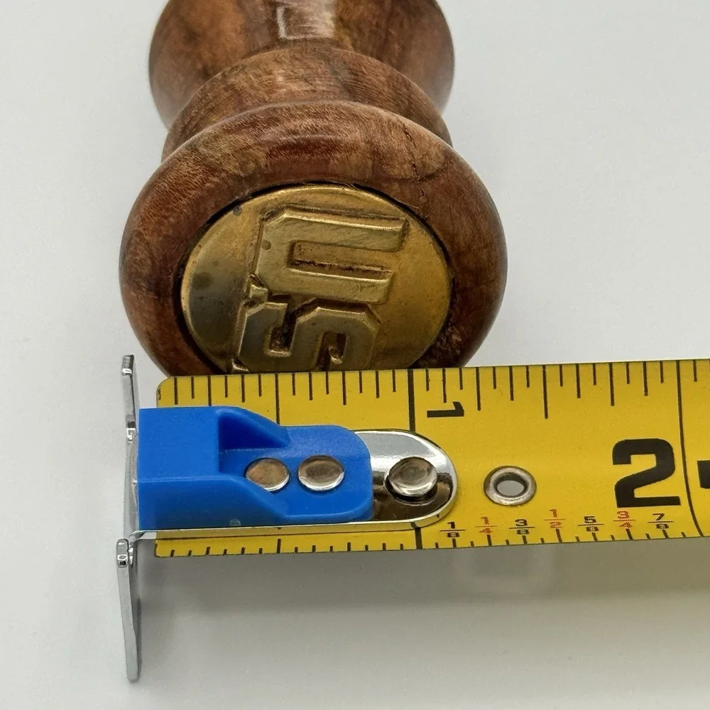 Hand Turned‎ Wooden Bottle Stopper Brass US Medallion Wine Stopper Bar